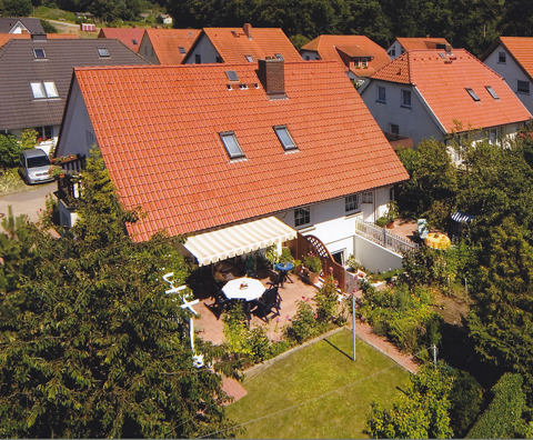 Blick auf Terrassen - Rechte Seite Fewo